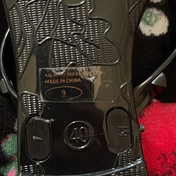 Black Studded Sandals/Flip Flops - Picture 3 of 3